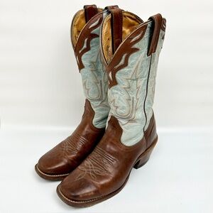 Boulet Western Boots Women’s 5109 Size 7C Brown Turquoise Made in Canada